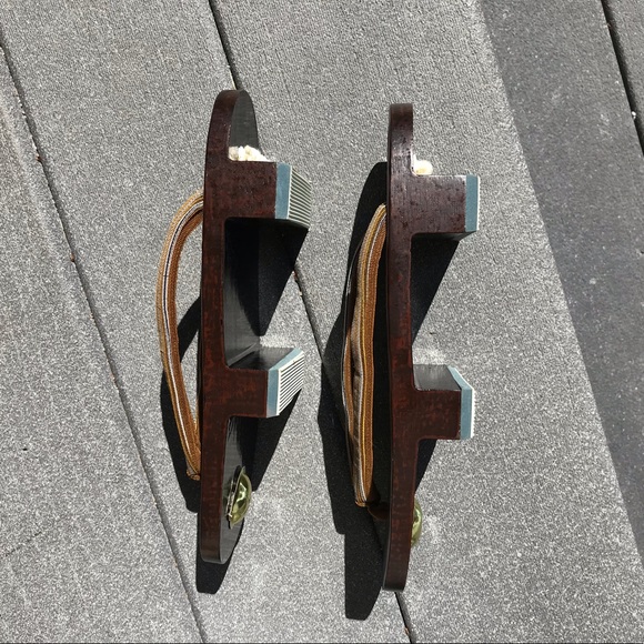 Two-tooth Geta Ladies Japanese Sandals Breathable Flip Flops Stage Show New - Picture 2 of 7